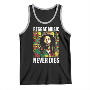 Legend Bob Tank Top Reggae Music Never Dies Rasta TS11 Black Athletic Heather Print Your Wear