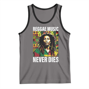 Legend Bob Tank Top Reggae Music Never Dies Rasta TS11 Deep Heather Black Print Your Wear