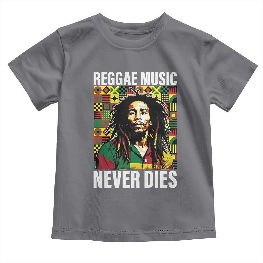 Legend Bob Toddler T Shirt Reggae Music Never Dies Rasta TS11 Charcoal Print Your Wear