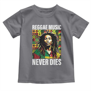 Legend Bob Toddler T Shirt Reggae Music Never Dies Rasta TS11 Charcoal Print Your Wear