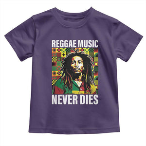 Legend Bob Toddler T Shirt Reggae Music Never Dies Rasta TS11 Purple Print Your Wear