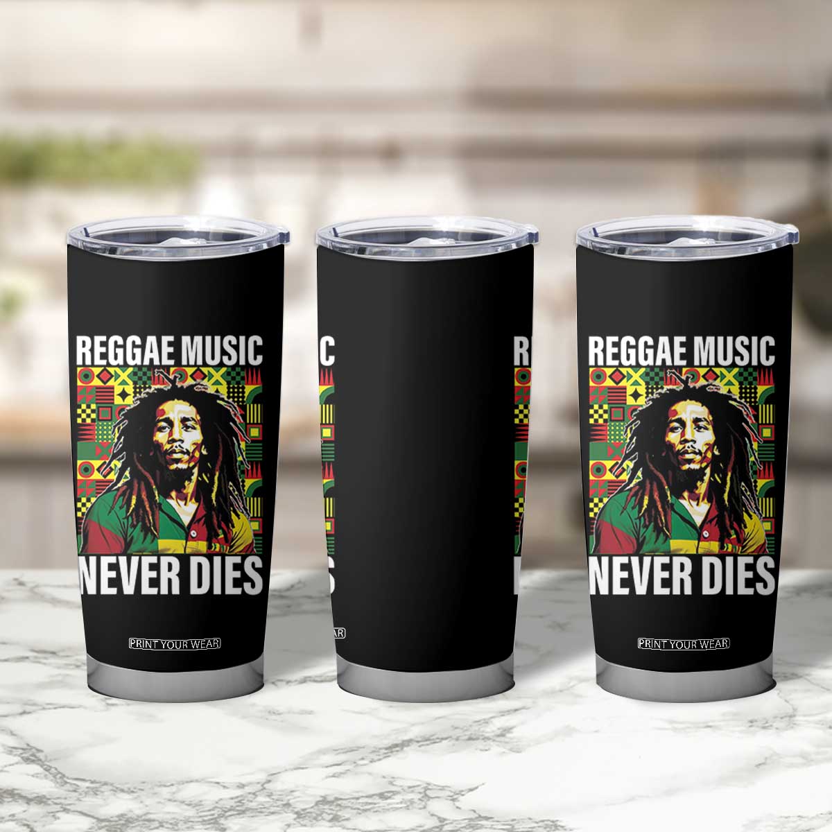 Legend Bob Tumbler Cup Reggae Music Never Dies Rasta TS11 Print Your Wear