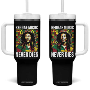 Legend Bob Tumbler With Handle Reggae Music Never Dies Rasta TS11 One Size: 40 oz Black Print Your Wear