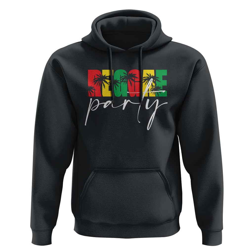 Reggae Party Hoodie Rastafari Jamaican Palm Tree Music TS11 Black Print Your Wear