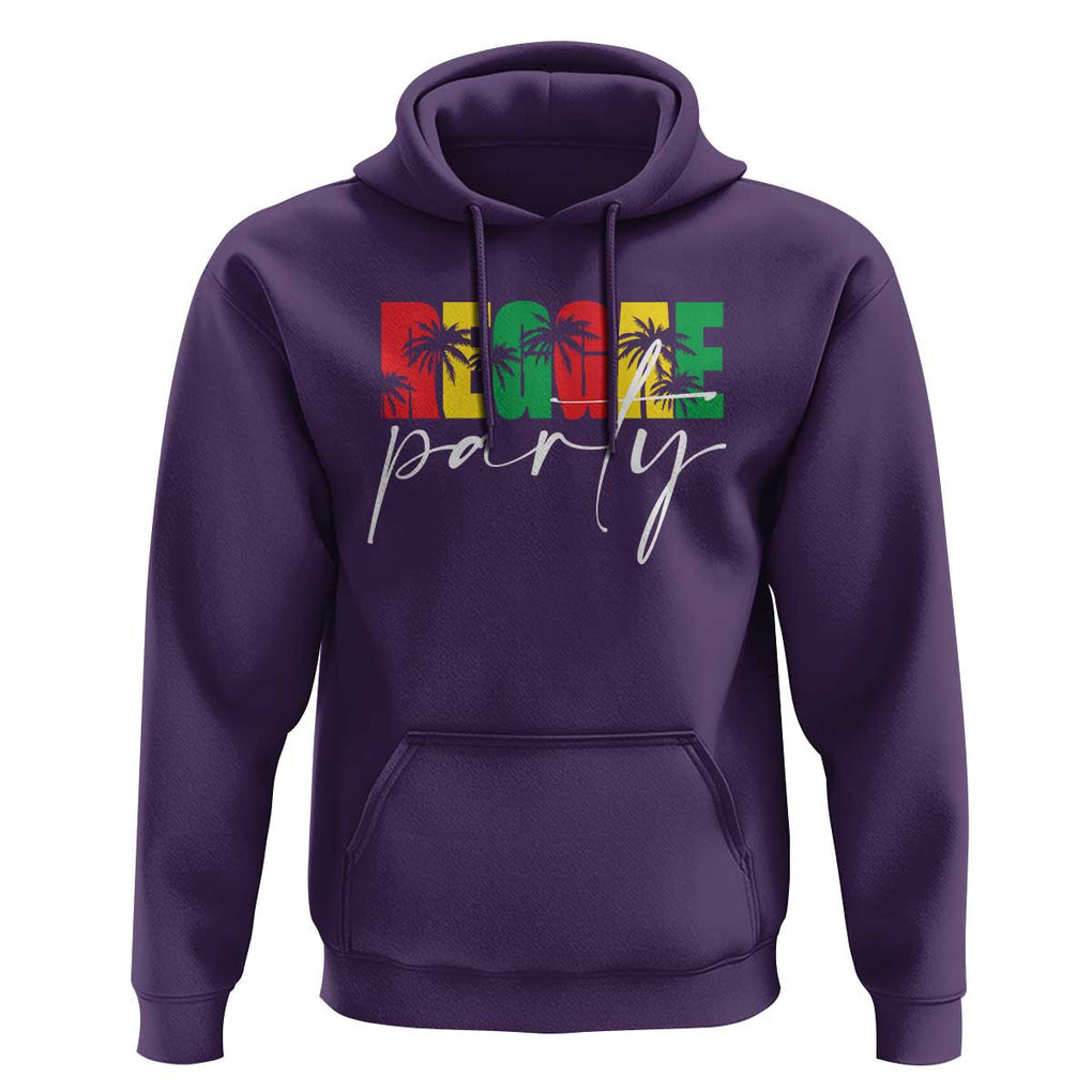 Reggae Party Hoodie Rastafari Jamaican Palm Tree Music TS11 Purple Print Your Wear