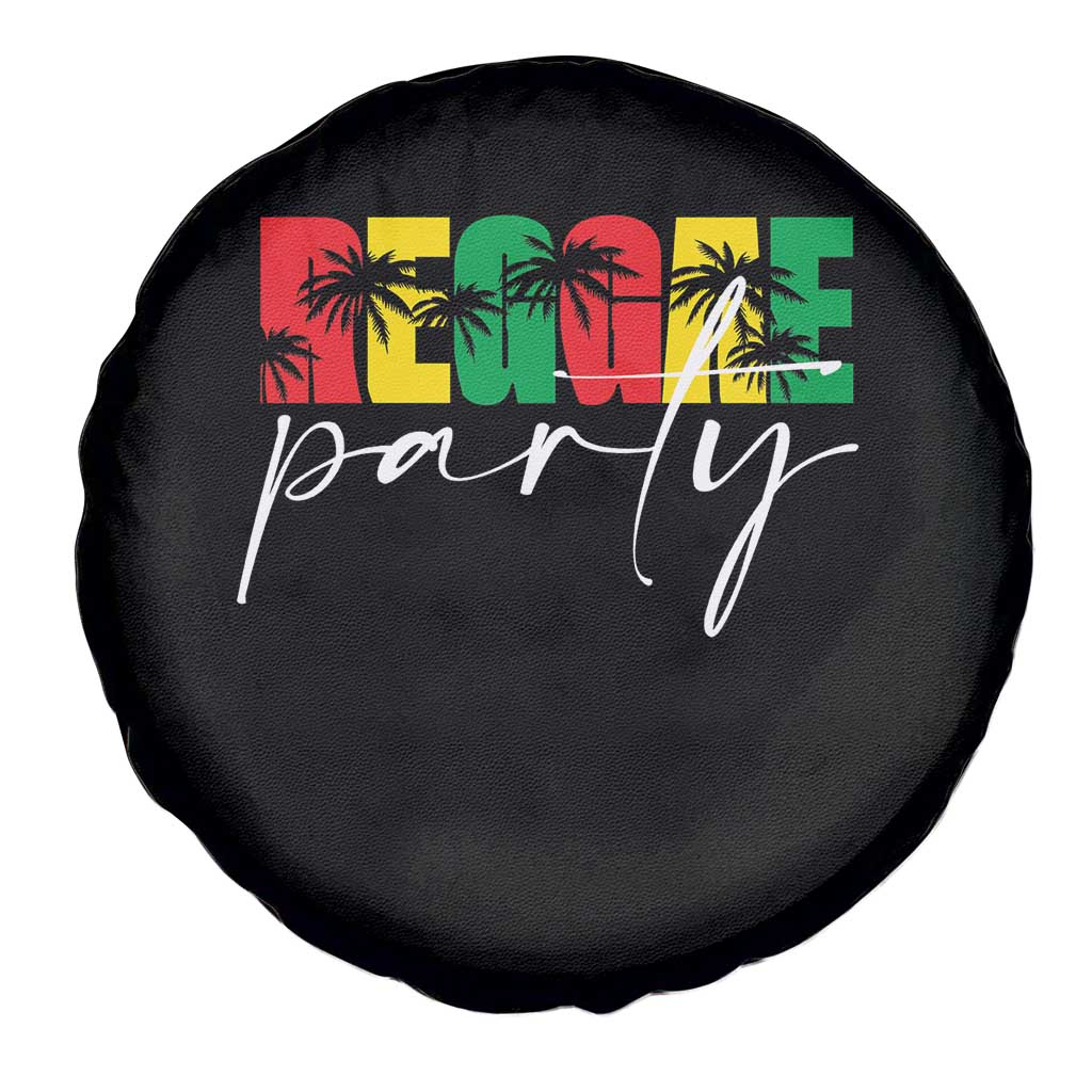 Reggae Party Spare Tire Cover Rastafari Jamaican Palm Tree Music TS11 Print Your Wear