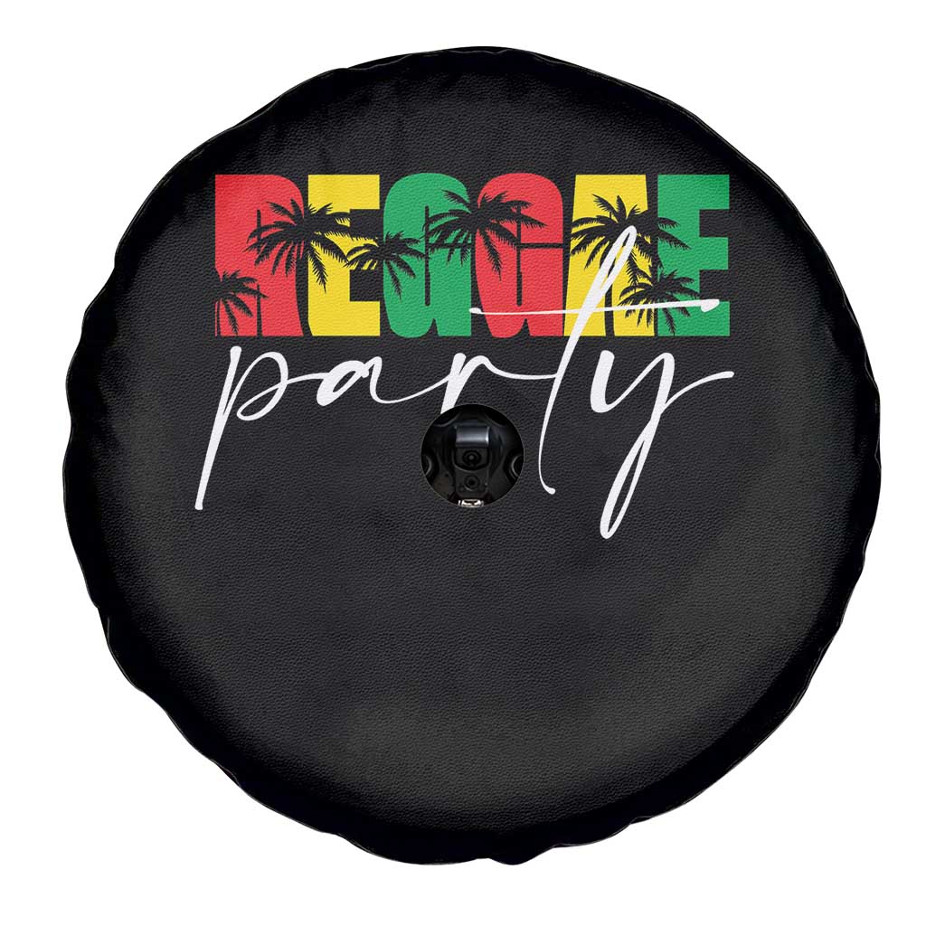 Reggae Party Spare Tire Cover Rastafari Jamaican Palm Tree Music TS11 Print Your Wear