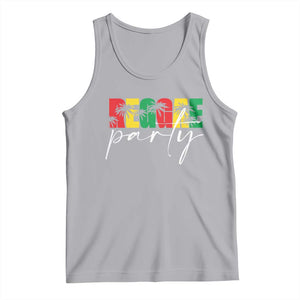 Reggae Party Tank Top Rastafari Jamaican Palm Tree Music TS11 Athletic Heather Print Your Wear