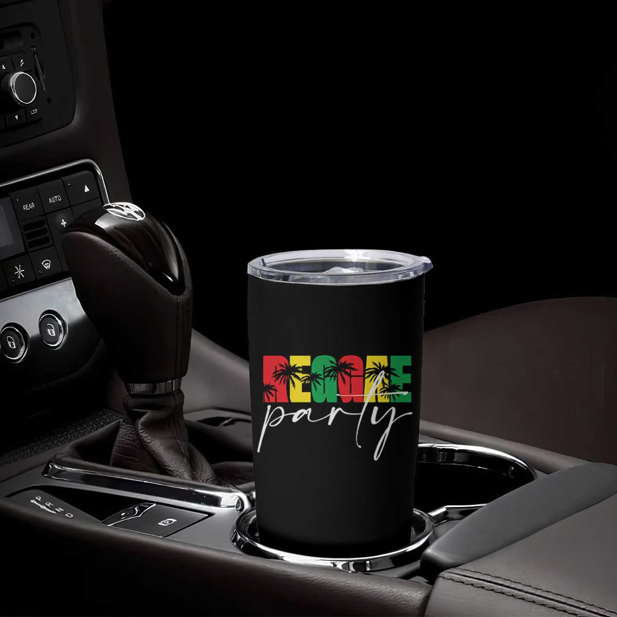 Reggae Party Tumbler Cup Rastafari Jamaican Palm Tree Music TS11 Print Your Wear