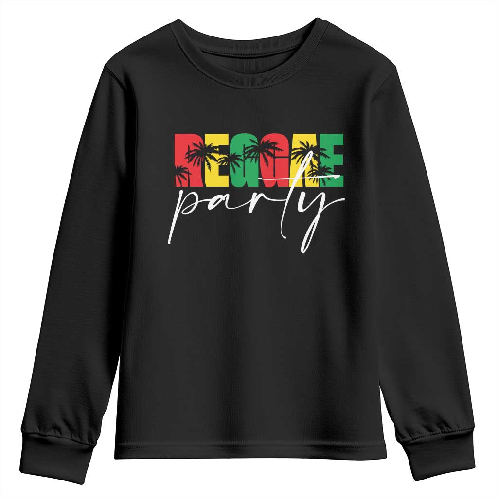 Reggae Party Youth Sweatshirt Rastafari Jamaican Palm Tree Music TS11 Black Print Your Wear