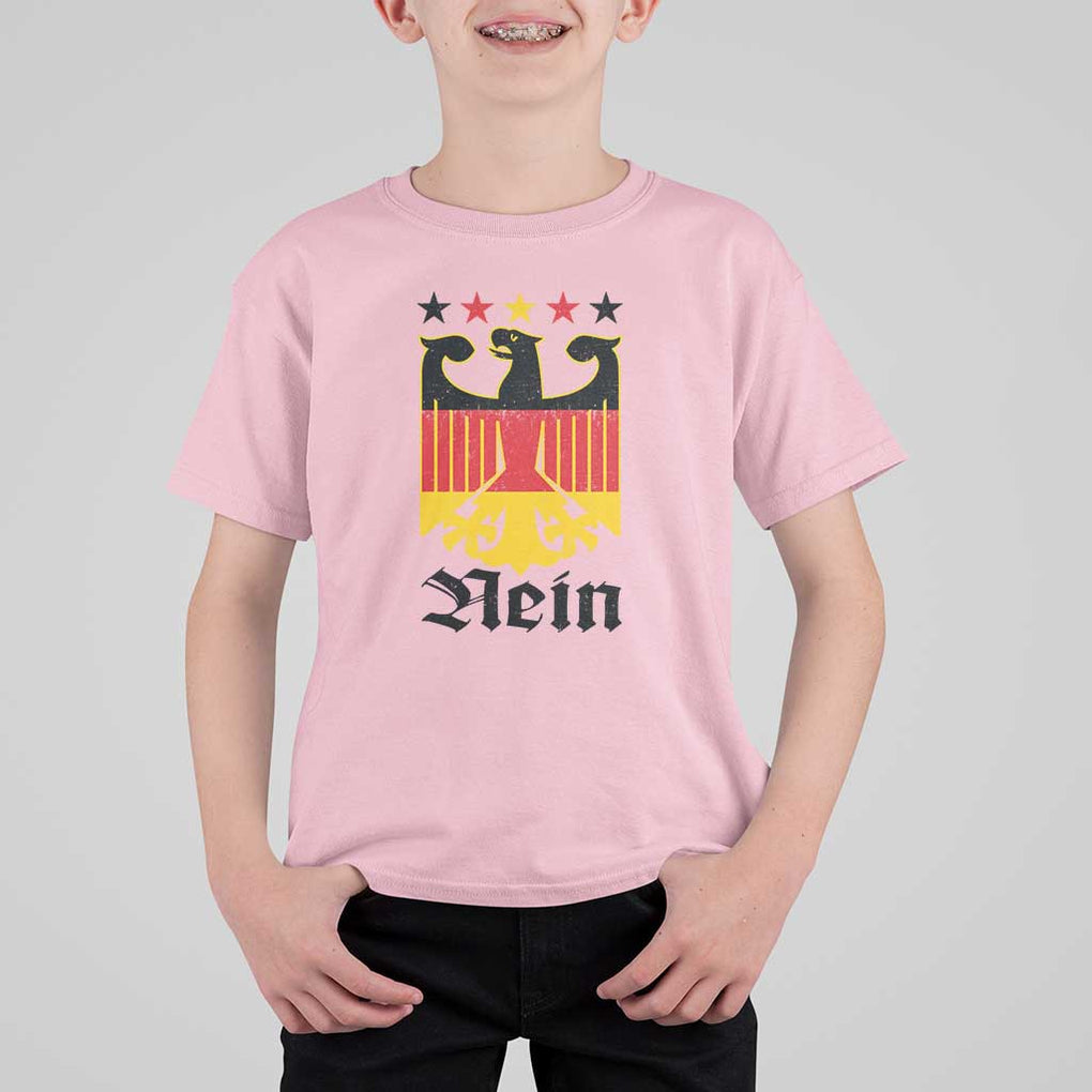 Funny German Eagle T Shirt For Kid Vintage Nein No Germany Souvenir Oktoberfest TS11 Light Pink Print Your Wear