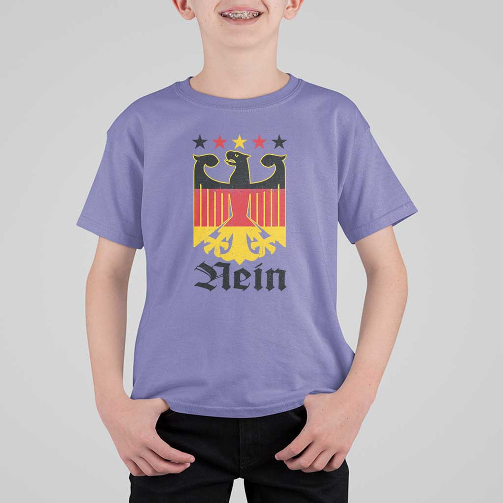 Funny German Eagle T Shirt For Kid Vintage Nein No Germany Souvenir Oktoberfest TS11 Violet Print Your Wear