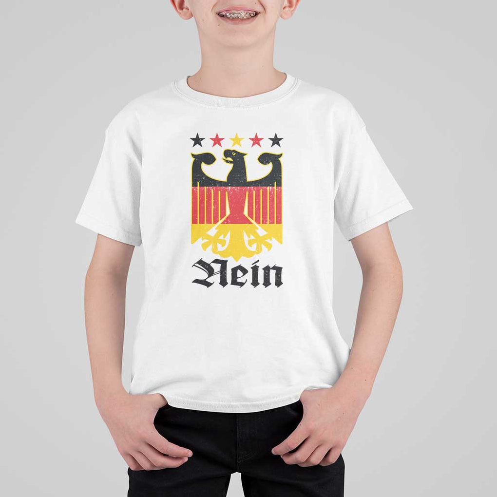 Funny German Eagle T Shirt For Kid Vintage Nein No Germany Souvenir Oktoberfest TS11 White Print Your Wear
