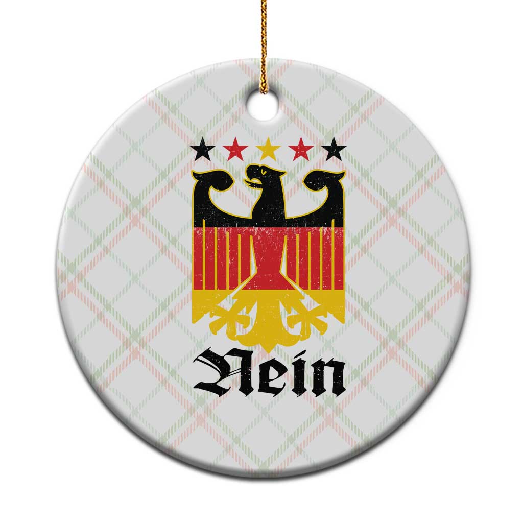 Funny German Eagle Ceramic Ornament Vintage Nein No Germany Souvenir Oktoberfest TS11 1pc Christmas Plaid Print Your Wear