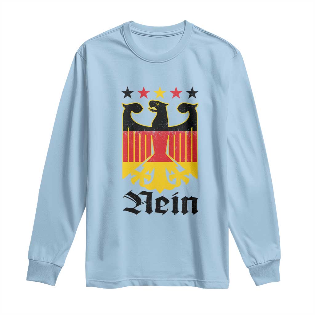 Funny German Eagle Long Sleeve Shirt Vintage Nein No Germany Souvenir Oktoberfest TS11 Light Blue Print Your Wear