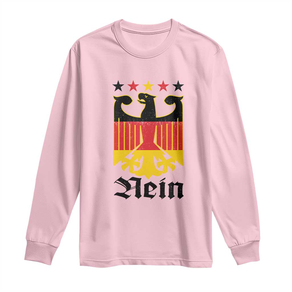 Funny German Eagle Long Sleeve Shirt Vintage Nein No Germany Souvenir Oktoberfest TS11 Light Pink Print Your Wear