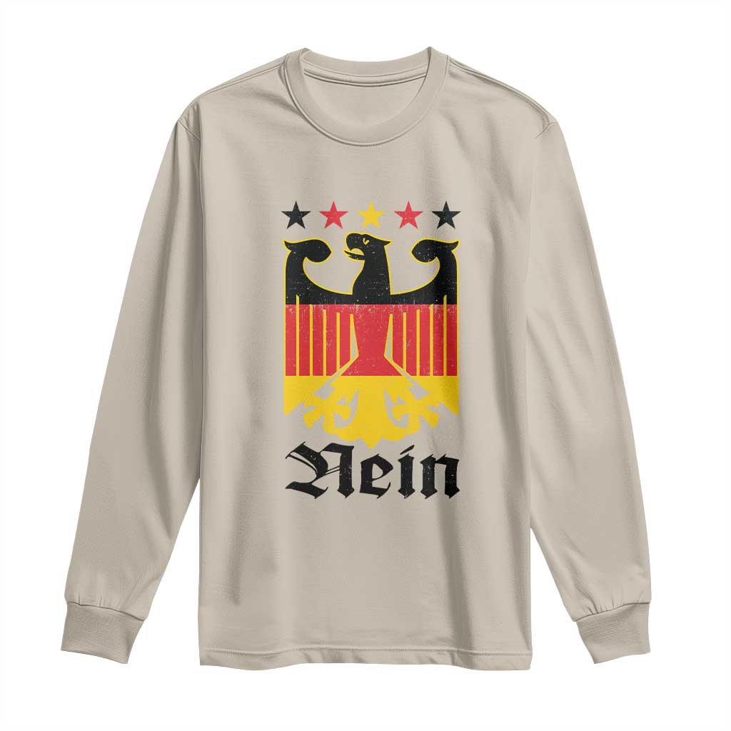 Funny German Eagle Long Sleeve Shirt Vintage Nein No Germany Souvenir Oktoberfest TS11 Sand Print Your Wear