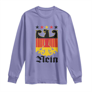 Funny German Eagle Long Sleeve Shirt Vintage Nein No Germany Souvenir Oktoberfest TS11 Violet Print Your Wear