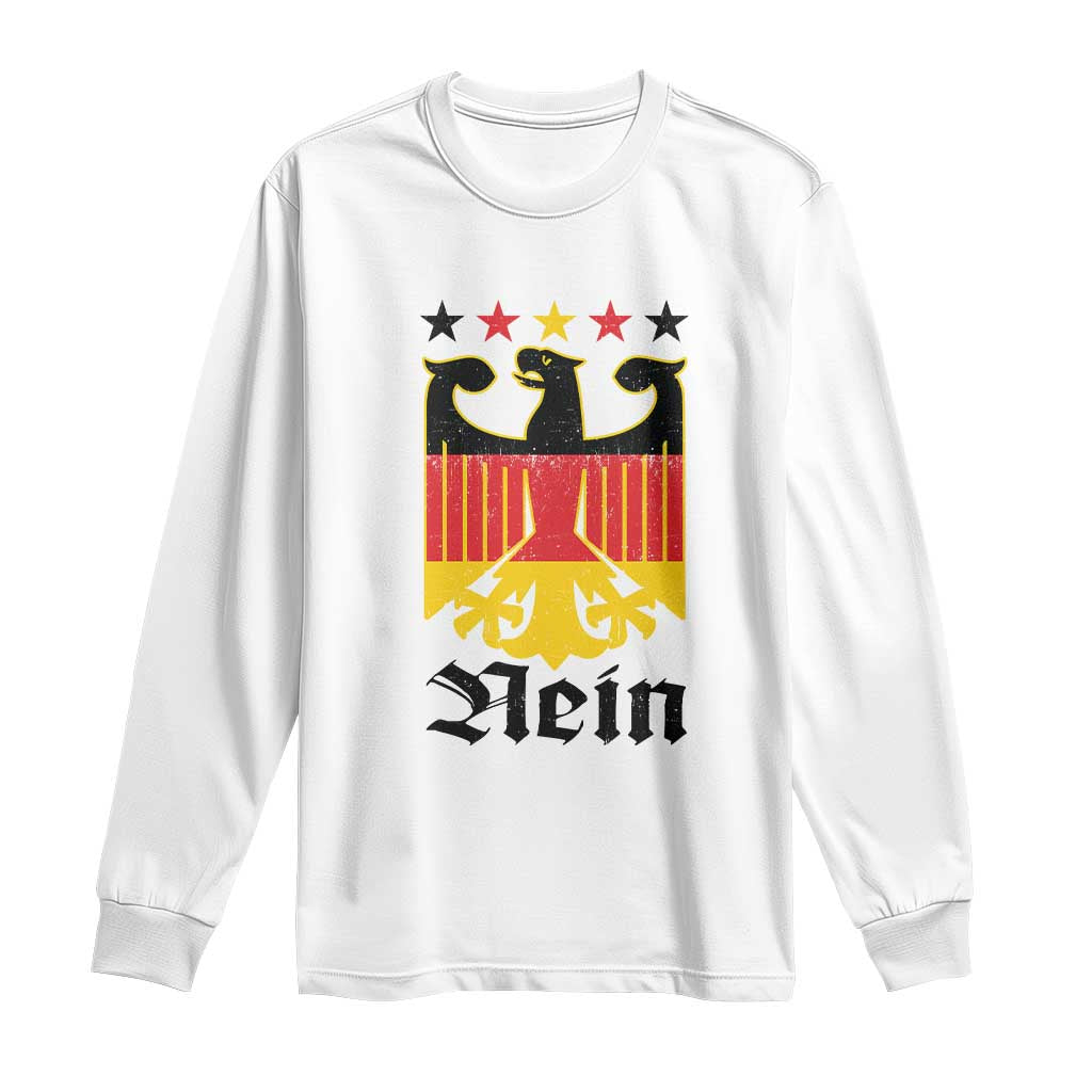 Funny German Eagle Long Sleeve Shirt Vintage Nein No Germany Souvenir Oktoberfest TS11 White Print Your Wear