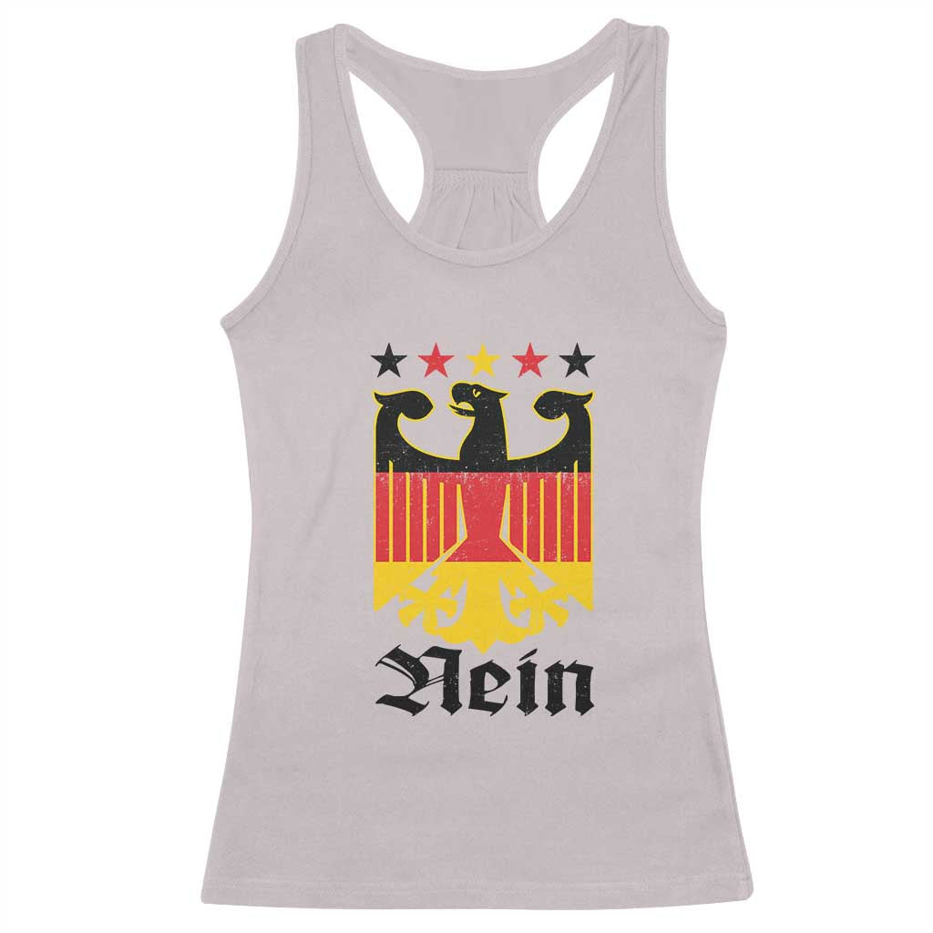 Funny German Eagle Racerback Tank Top Vintage Nein No Germany Souvenir Oktoberfest TS11 Ice Gray Print Your Wear