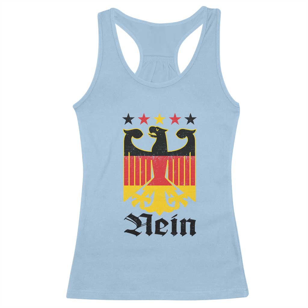 Funny German Eagle Racerback Tank Top Vintage Nein No Germany Souvenir Oktoberfest TS11 Light Blue Print Your Wear