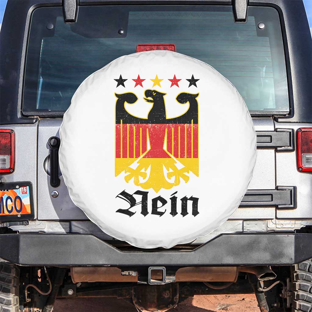 Funny German Eagle Spare Tire Cover Vintage Nein No Germany Souvenir Oktoberfest TS11 No hole White Print Your Wear