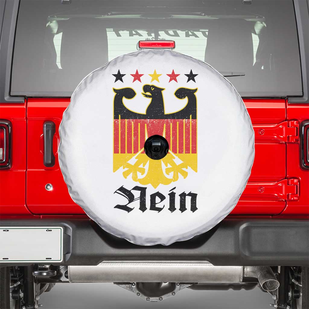 Funny German Eagle Spare Tire Cover Vintage Nein No Germany Souvenir Oktoberfest TS11 White Print Your Wear