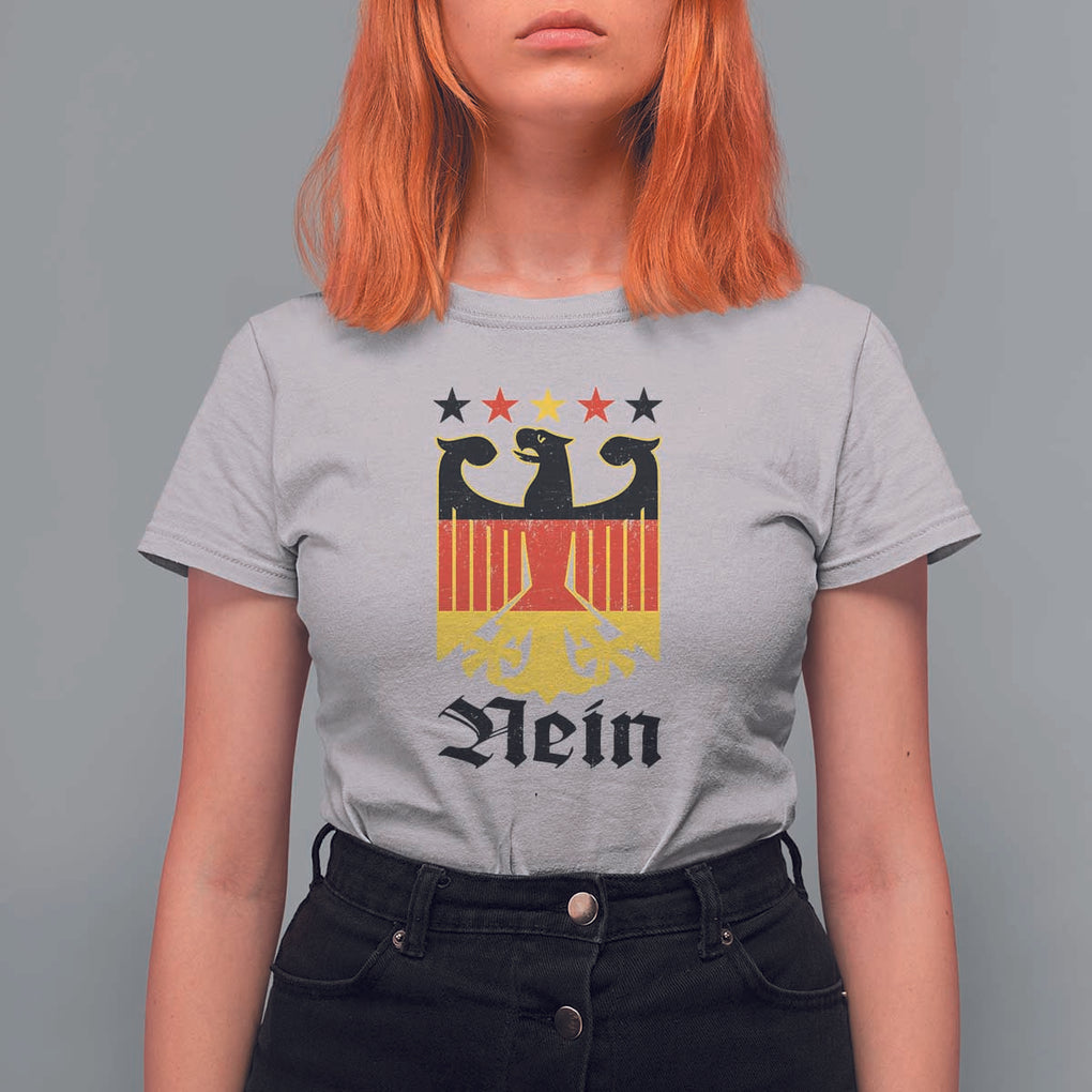Funny German Eagle T Shirt For Women Vintage Nein No Germany Souvenir Oktoberfest TS11 Ice Gray Print Your Wear