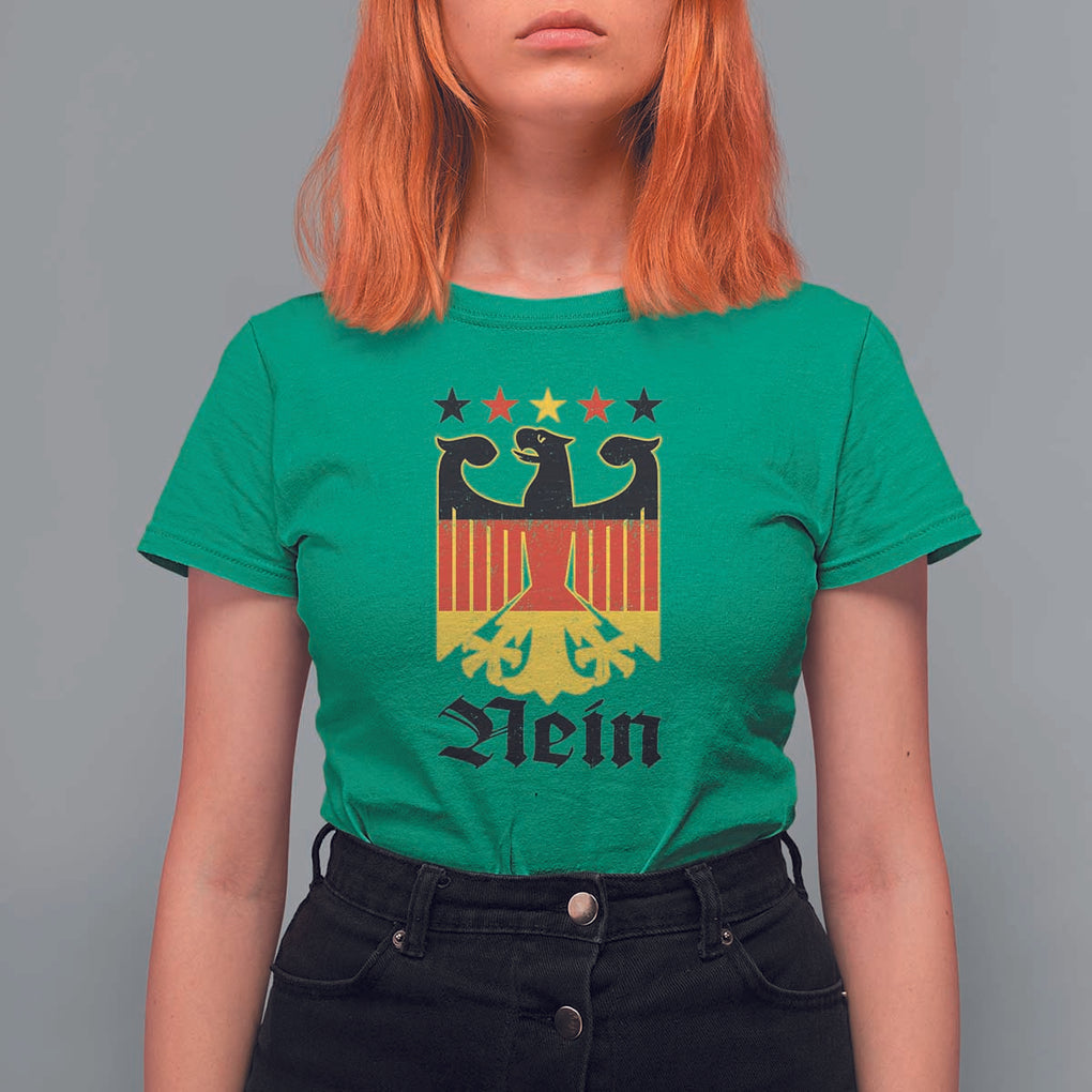 Funny German Eagle T Shirt For Women Vintage Nein No Germany Souvenir Oktoberfest TS11 Irish Green Print Your Wear