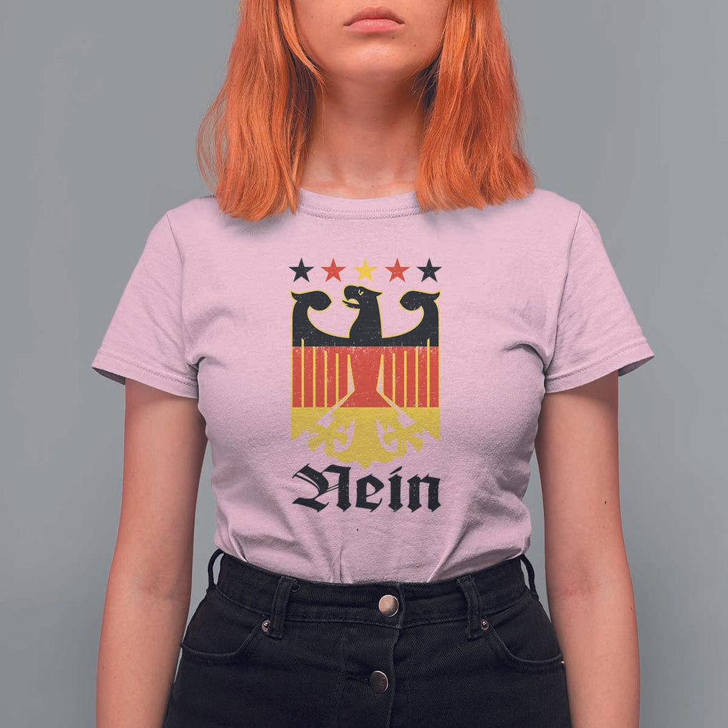Funny German Eagle T Shirt For Women Vintage Nein No Germany Souvenir Oktoberfest TS11 Light Pink Print Your Wear
