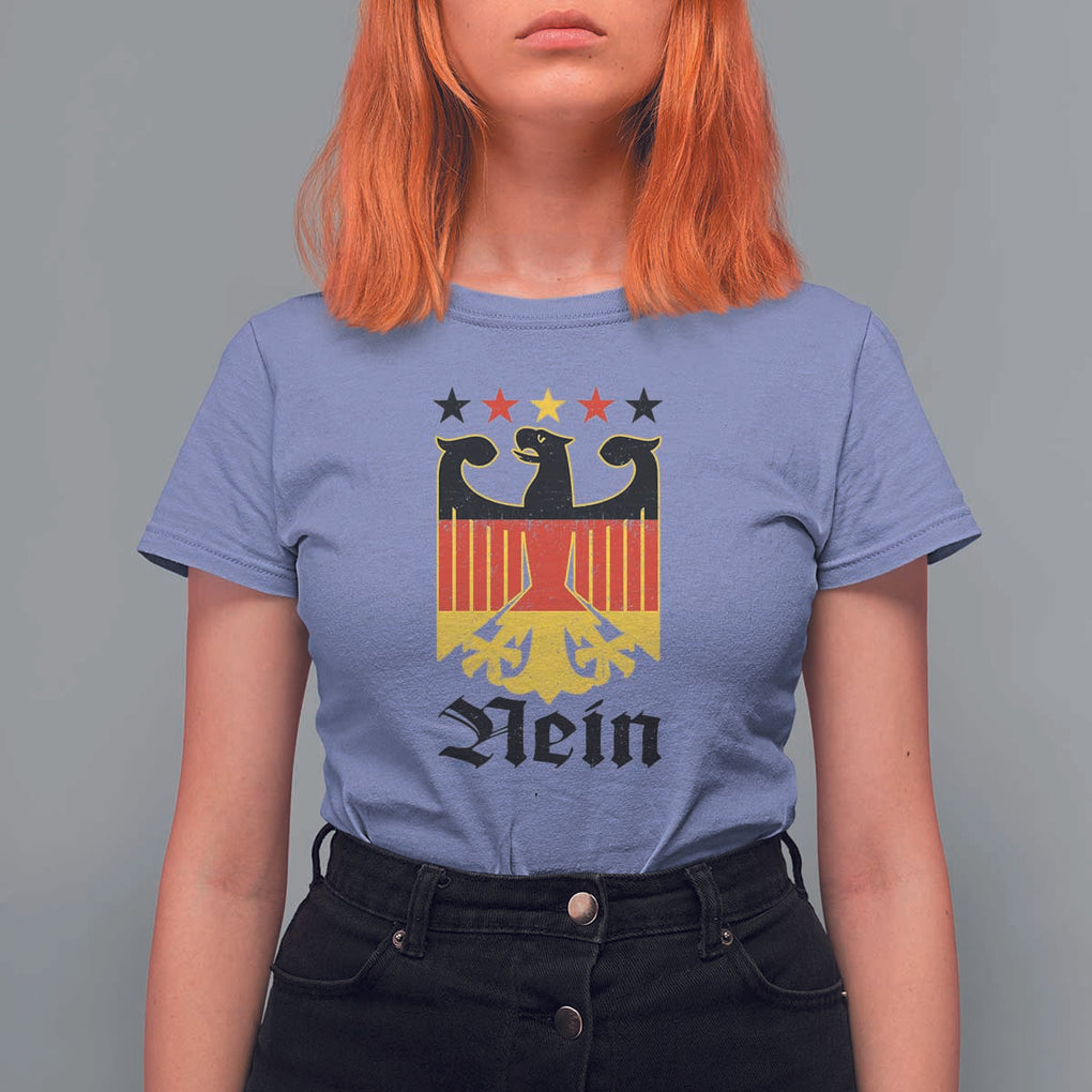 Funny German Eagle T Shirt For Women Vintage Nein No Germany Souvenir Oktoberfest TS11 Violet Print Your Wear