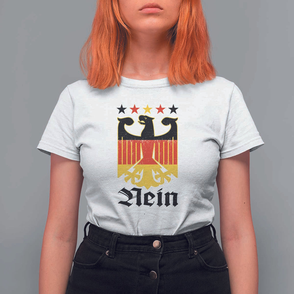 Funny German Eagle T Shirt For Women Vintage Nein No Germany Souvenir Oktoberfest TS11 White Print Your Wear