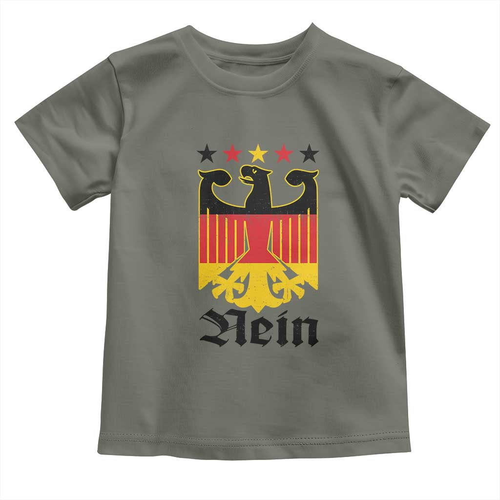 Funny German Eagle Toddler T Shirt Vintage Nein No Germany Souvenir Oktoberfest TS11 Military Green Print Your Wear