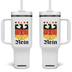 Funny German Eagle Tumbler With Handle Vintage Nein No Germany Souvenir Oktoberfest TS11 One Size: 40 oz White Print Your Wear