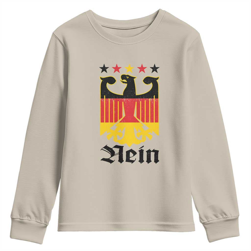 Funny German Eagle Youth Sweatshirt Vintage Nein No Germany Souvenir Oktoberfest TS11 Sand Print Your Wear
