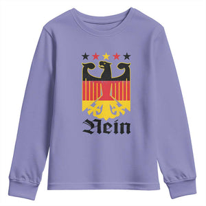 Funny German Eagle Youth Sweatshirt Vintage Nein No Germany Souvenir Oktoberfest TS11 Violet Print Your Wear