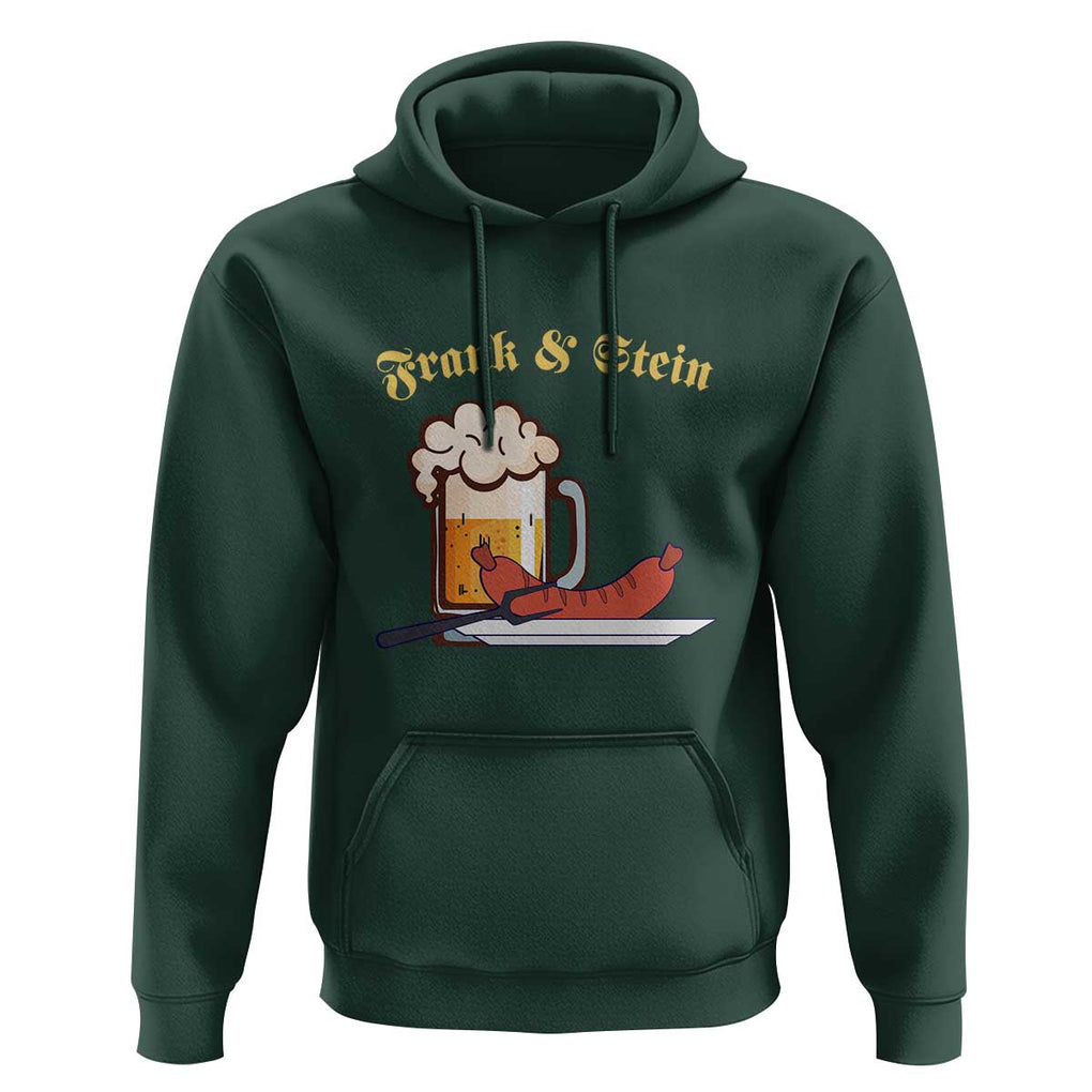 Funny Frank & Stein Hoodie German Beer Drinking Oktoberfest Sausage TS11 Dark Forest Green Print Your Wear