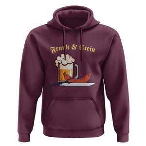 Funny Frank & Stein Hoodie German Beer Drinking Oktoberfest Sausage TS11 Maroon Print Your Wear