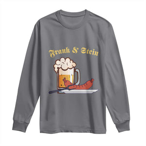 Funny Frank & Stein Long Sleeve Shirt German Beer Drinking Oktoberfest Sausage TS11 Charcoal Print Your Wear