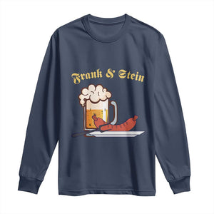 Funny Frank & Stein Long Sleeve Shirt German Beer Drinking Oktoberfest Sausage TS11 Navy Print Your Wear