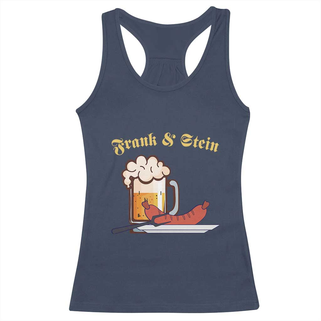 Funny Frank & Stein Racerback Tank Top German Beer Drinking Oktoberfest Sausage TS11 Navy Print Your Wear
