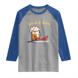 Funny Frank & Stein Raglan Shirt German Beer Drinking Oktoberfest Sausage TS11 Sport Gray Royal Print Your Wear