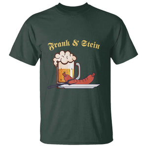 Funny Frank & Stein T Shirt German Beer Drinking Oktoberfest Sausage TS11 Dark Forest Green Print Your Wear