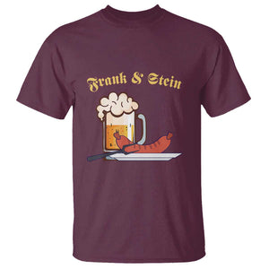 Funny Frank & Stein T Shirt German Beer Drinking Oktoberfest Sausage TS11 Maroon Print Your Wear