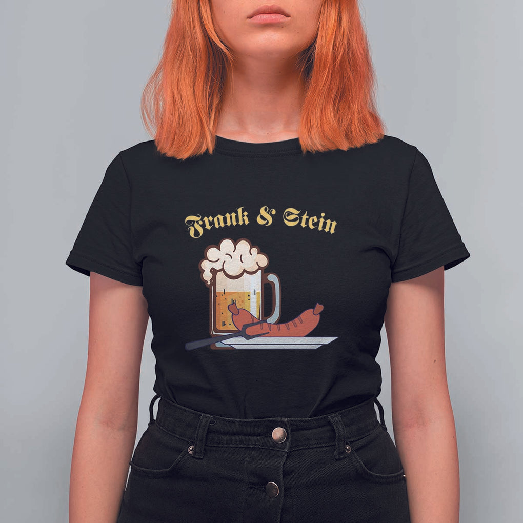 Funny Frank & Stein T Shirt For Women German Beer Drinking Oktoberfest Sausage TS11 Black Print Your Wear