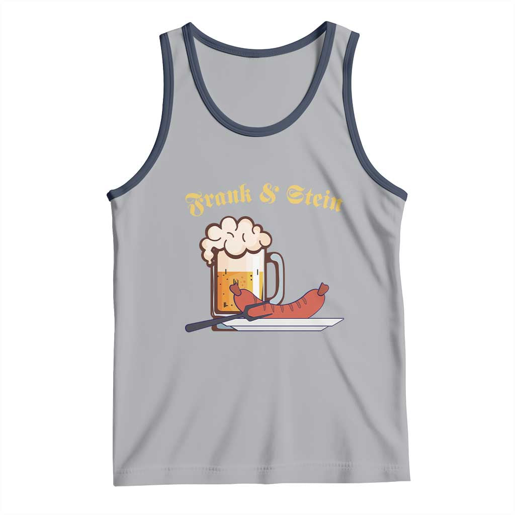 Funny Frank & Stein Tank Top German Beer Drinking Oktoberfest Sausage TS11 Athletic Heather Navy Print Your Wear