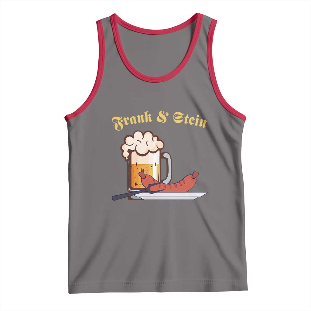 Funny Frank & Stein Tank Top German Beer Drinking Oktoberfest Sausage TS11 Deep Heather Red Print Your Wear