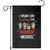Funny Halloween Garden Flag I Run On Coffee And Horror Movies Pumpkin Witch Hat TS11 Black Print Your Wear