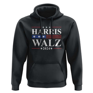 Harris Walz 2024 Hoodie President Election Campaign American Flag TS11 Black Print Your Wear