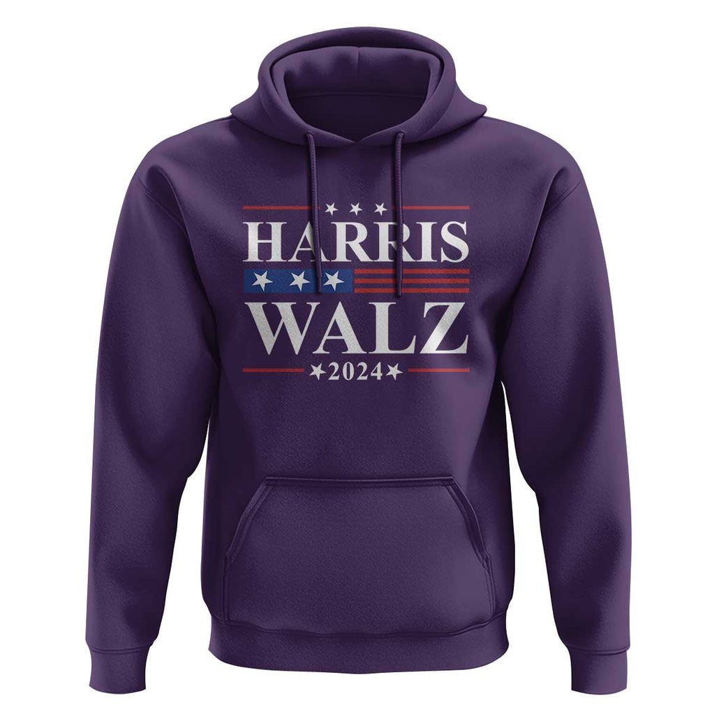 Harris Walz 2024 Hoodie President Election Campaign American Flag TS11 Purple Print Your Wear
